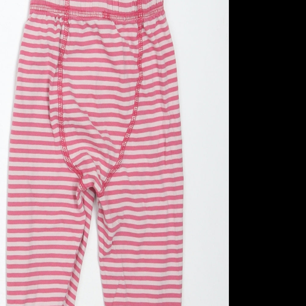 TU Girls Pink Striped   Pyjama Pants Size 3-4 Years