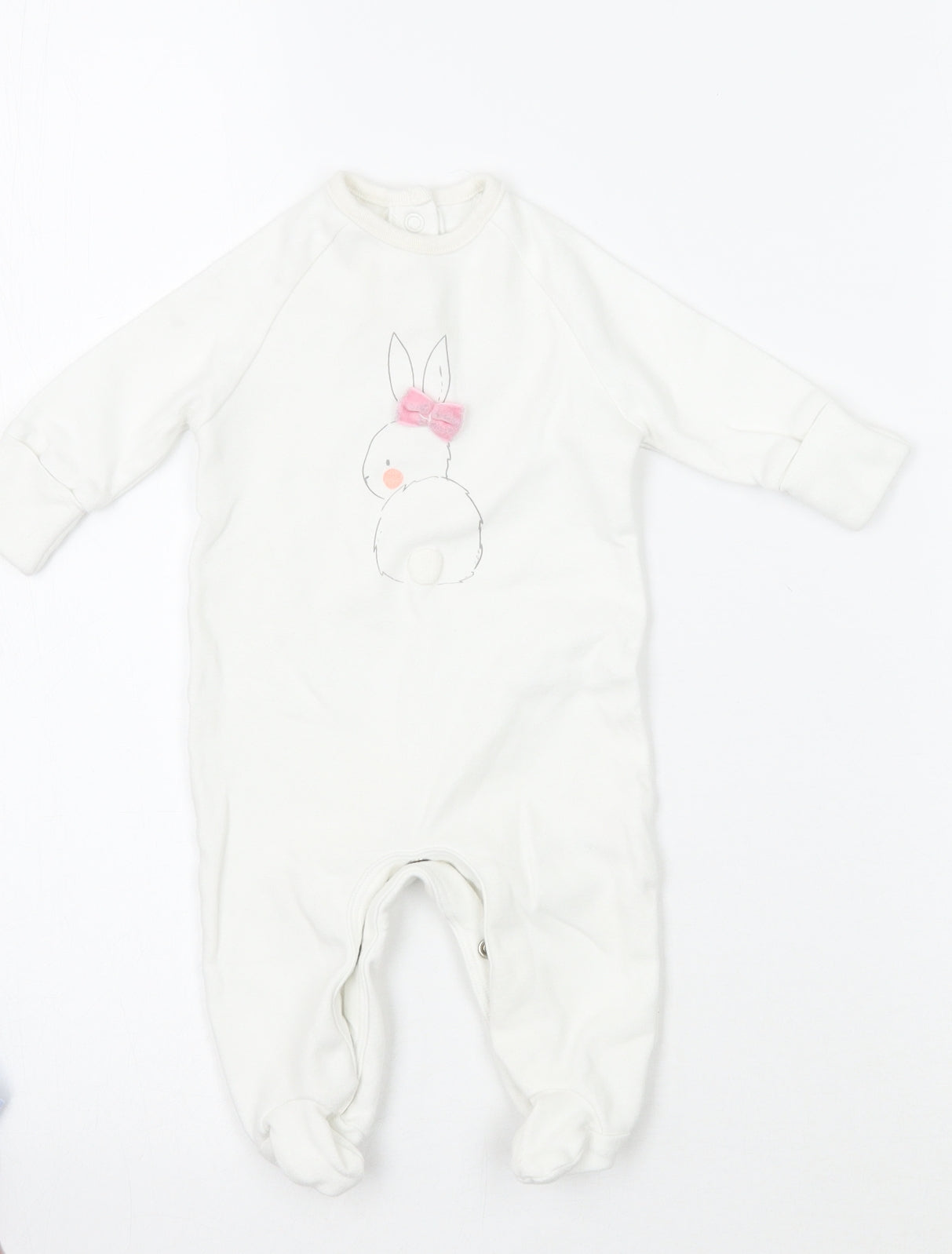 Matalan Girls White   Babygrow One-Piece Size 0-3 Months