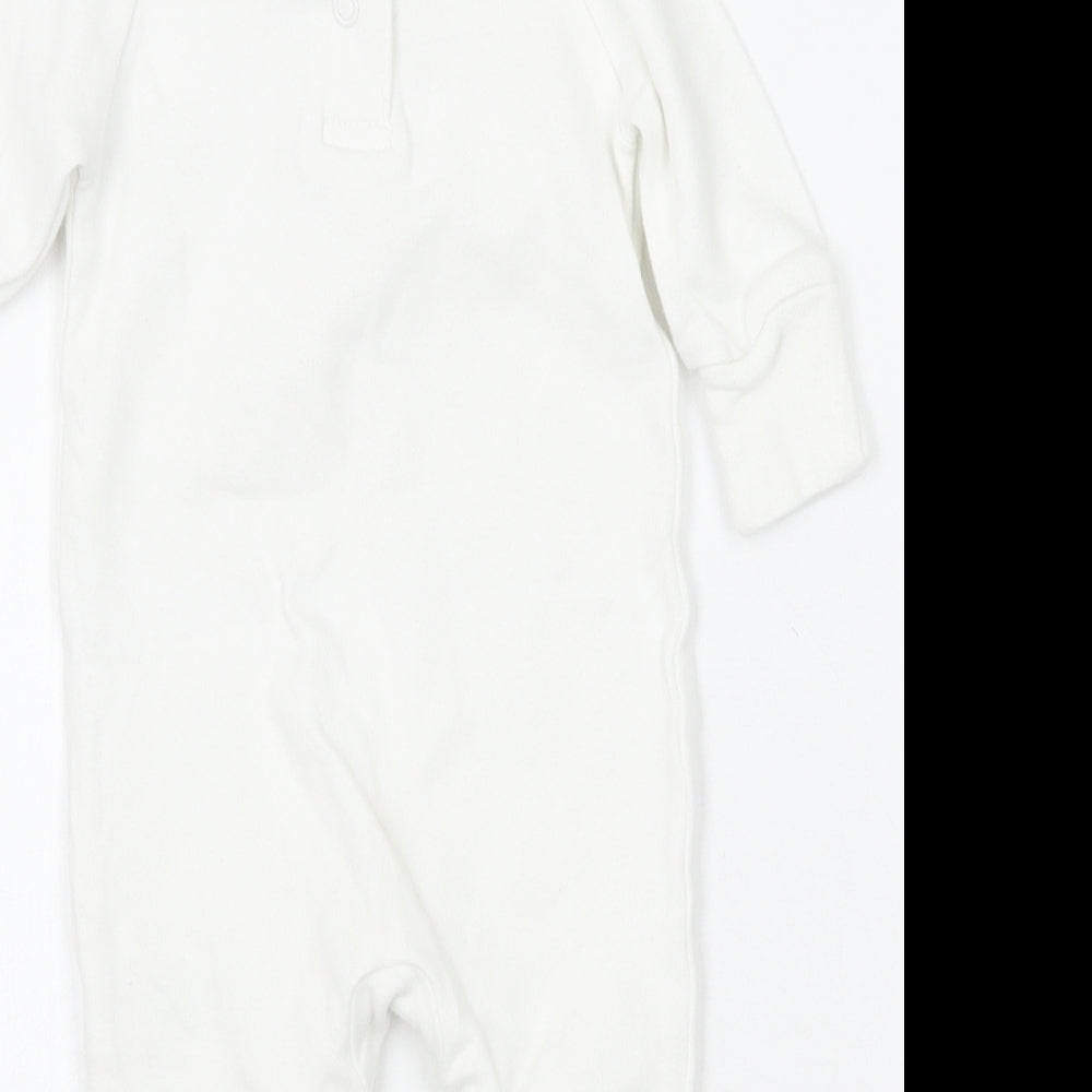 Matalan Girls White   Babygrow One-Piece Size 0-3 Months