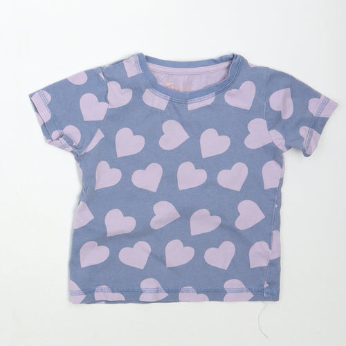 TU Girls Pink Geometric  Basic T-Shirt Size 3-4 Years
