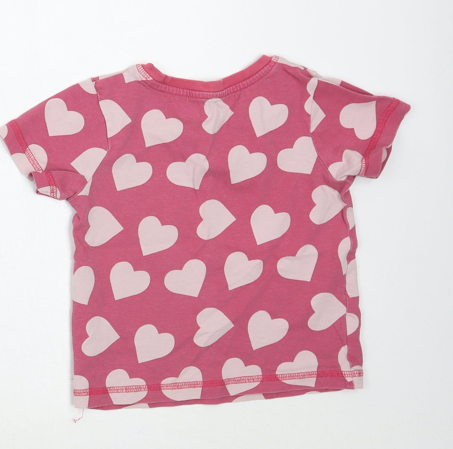 TU Girls Pink Geometric  Basic T-Shirt Size 3-4 Years