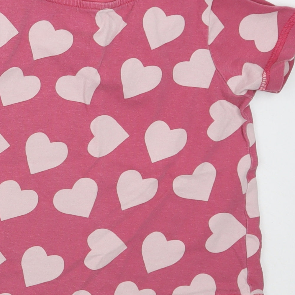 TU Girls Pink Geometric  Basic T-Shirt Size 3-4 Years