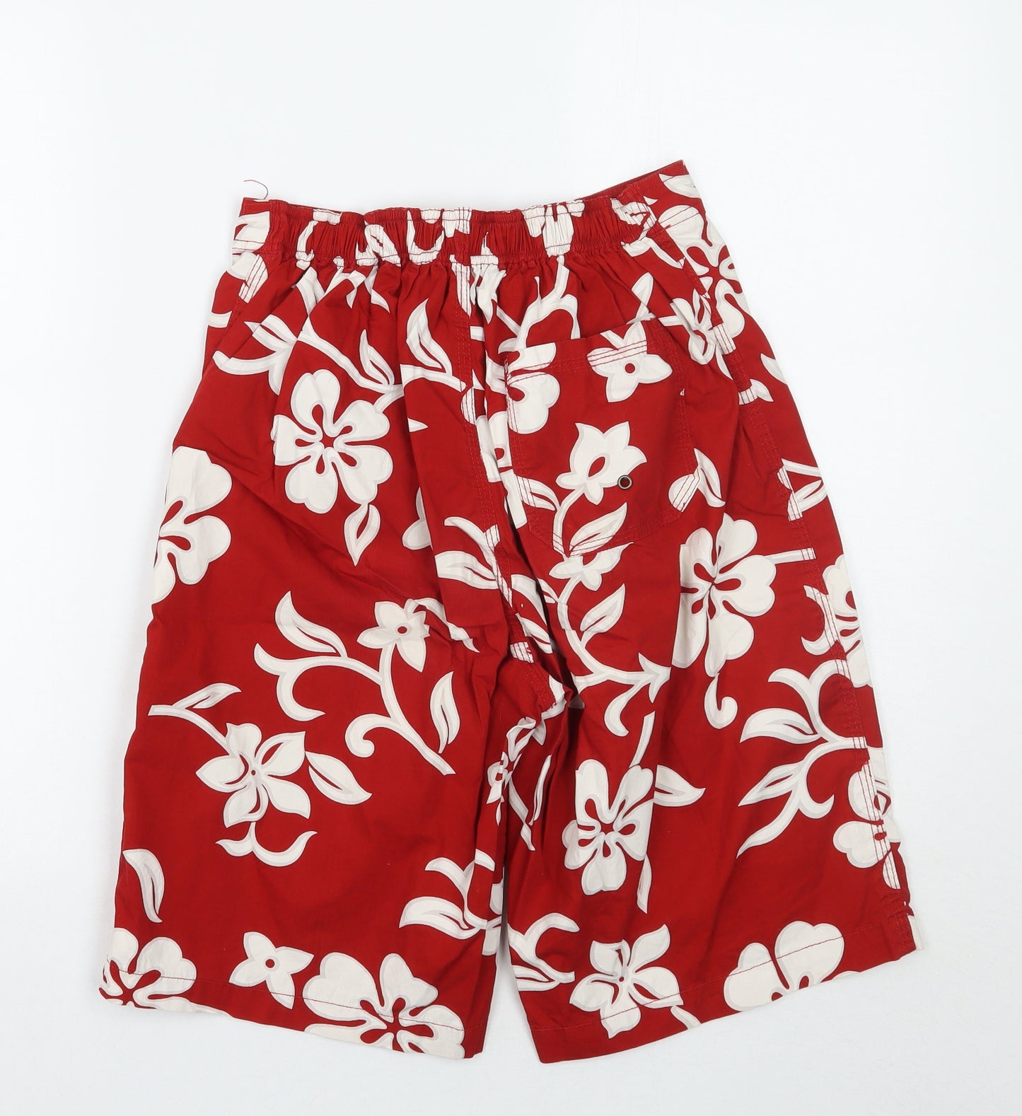 George Boys Red Floral  Bermuda Shorts Size S