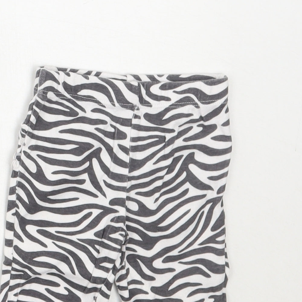 Carters Girls White Animal Print  Capri Leggings Size 0-3 Months