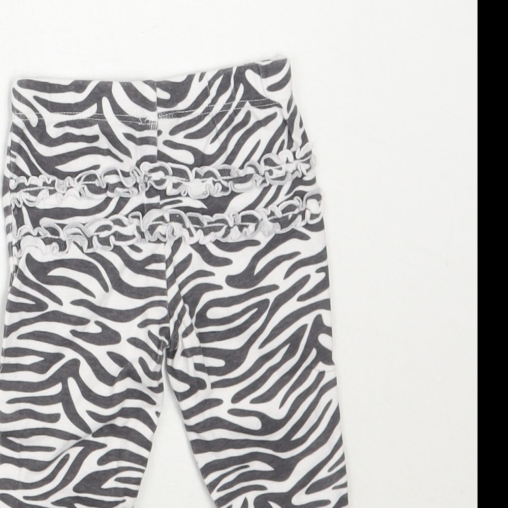 Carters Girls White Animal Print  Capri Leggings Size 0-3 Months