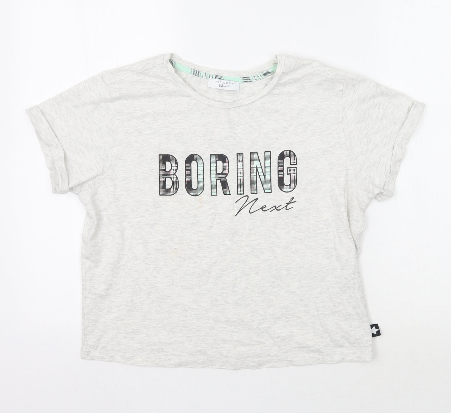 Newlook Girls Grey   Basic T-Shirt Size L