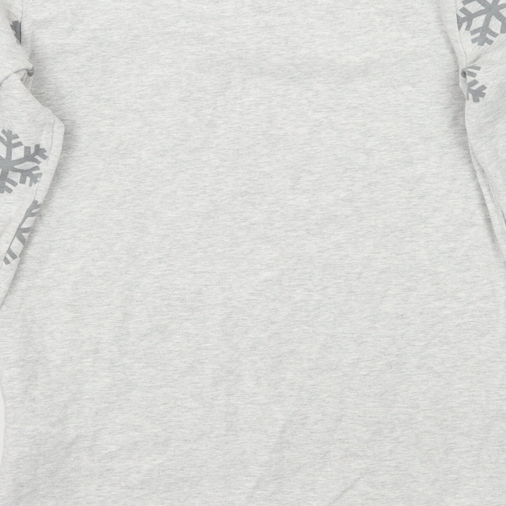 Marks and Spencer Girls Grey Geometric  Basic T-Shirt Size 12 Years