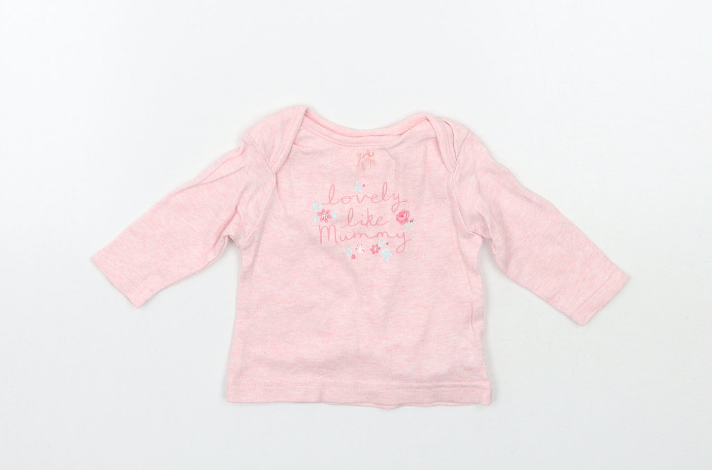 George Girls Pink   Basic T-Shirt Size 0-3 Months