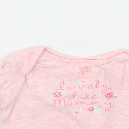 George Girls Pink   Basic T-Shirt Size 0-3 Months
