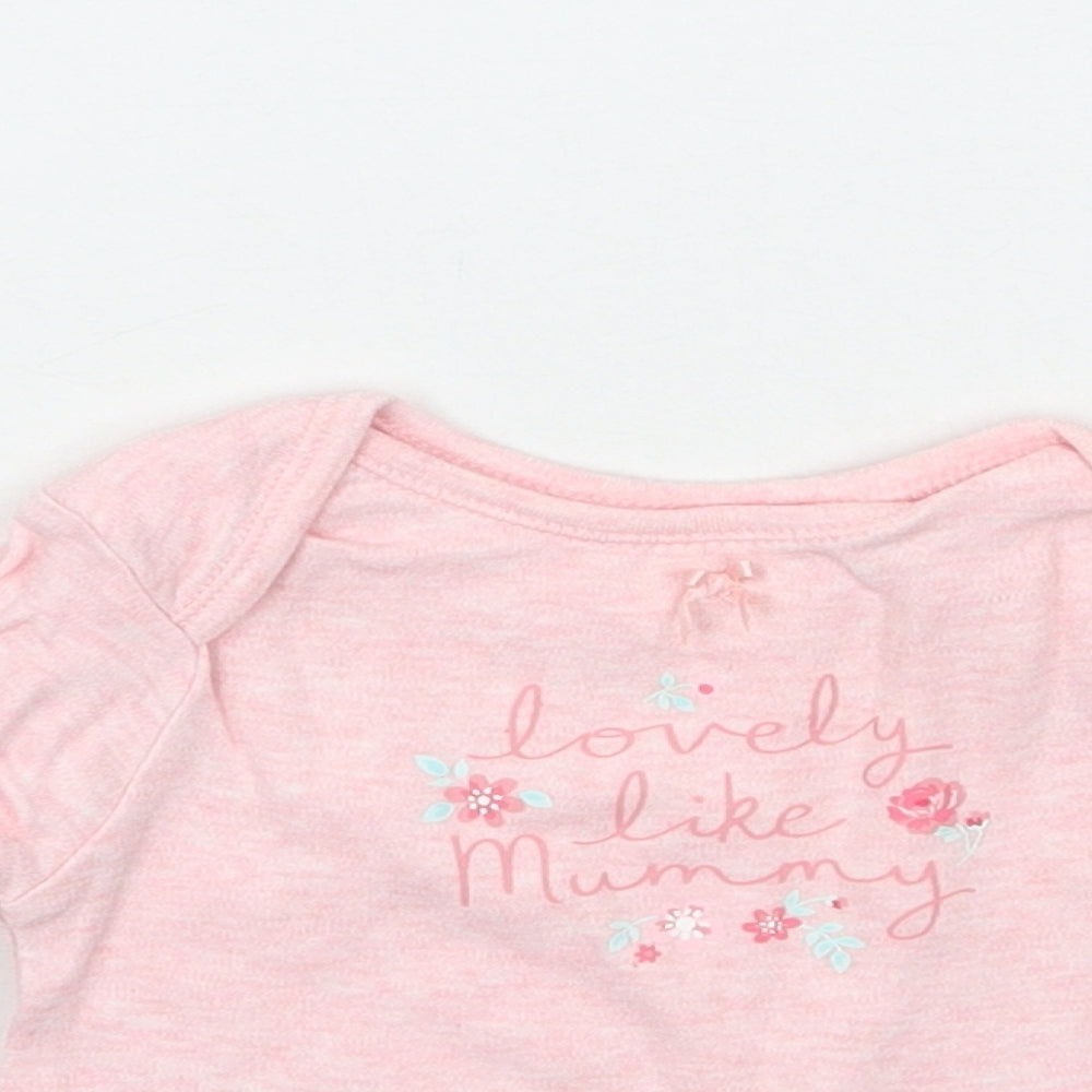 George Girls Pink   Basic T-Shirt Size 0-3 Months