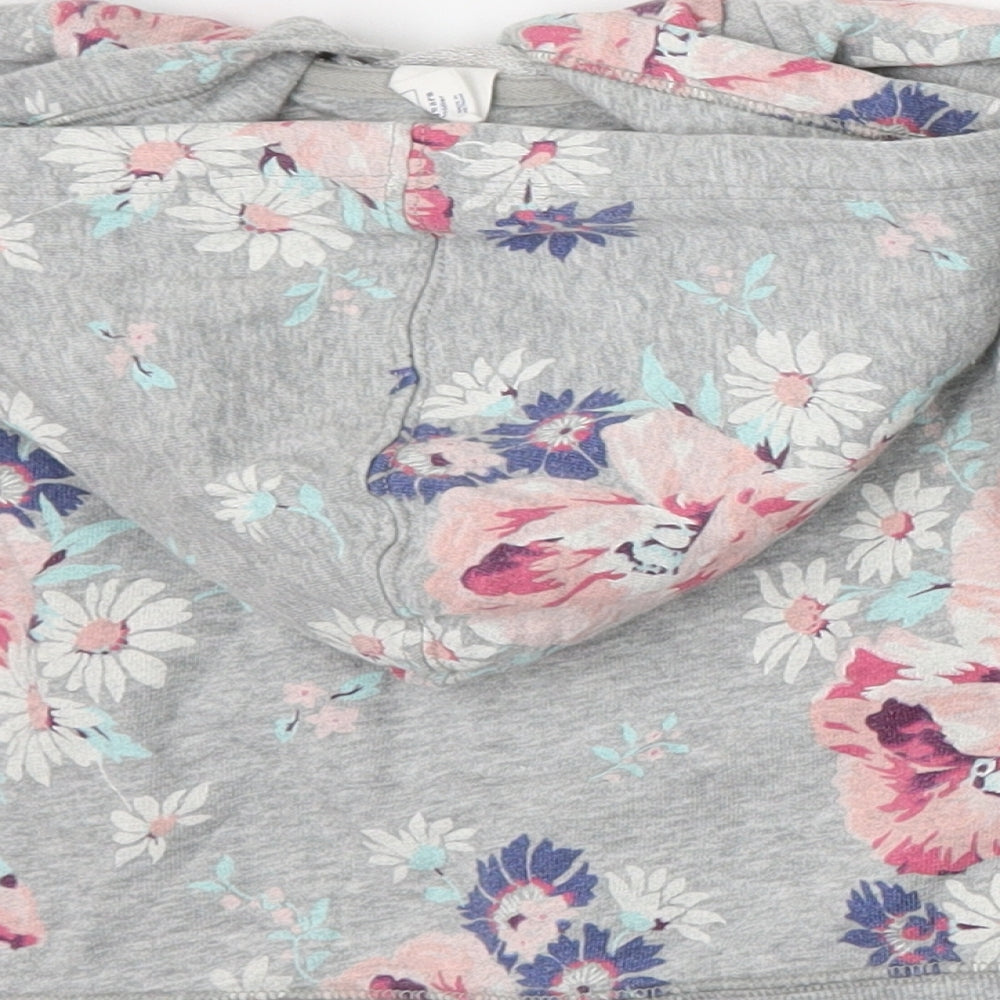 Gap Girls Grey Floral  Jacket Coat Size 3 Years