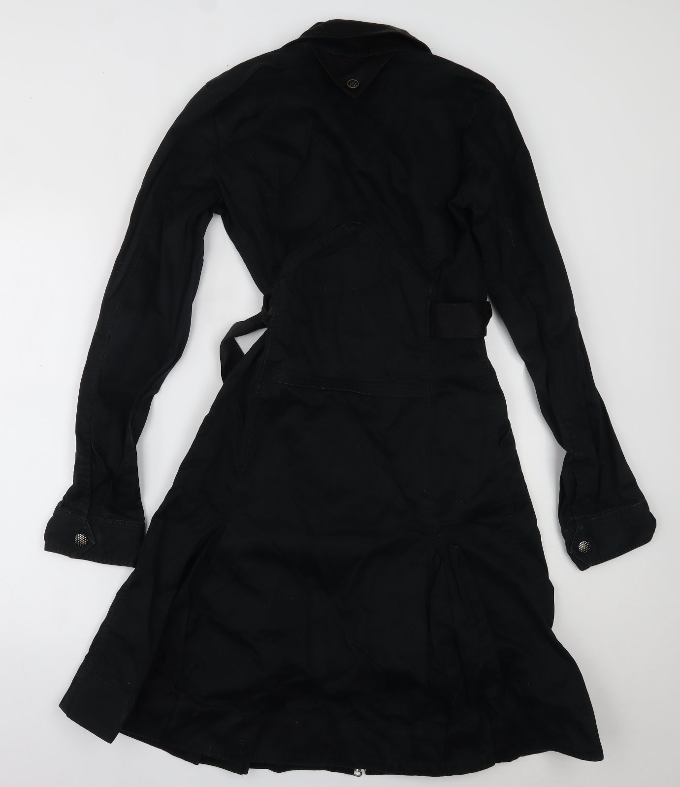 Diesel Womens Black   Trench Coat Coat Size L