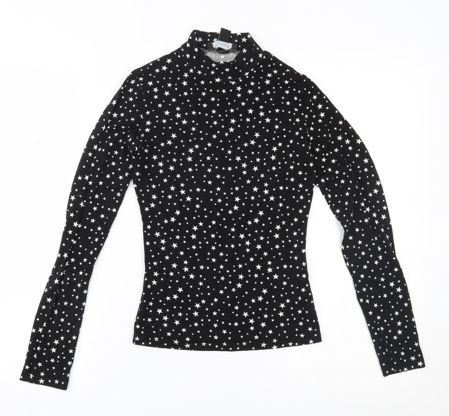 Primark Womens Black Polka Dot  Basic T-Shirt Size 6