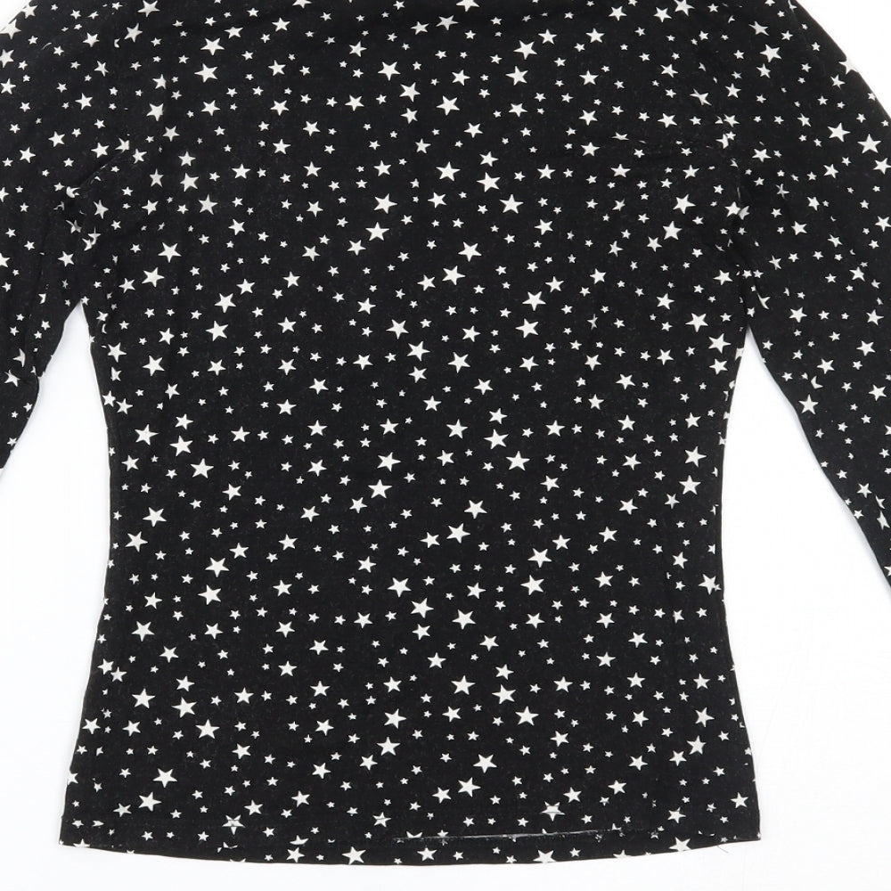 Primark Womens Black Polka Dot  Basic T-Shirt Size 6
