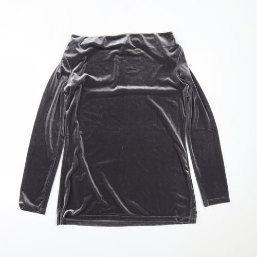 Lands' End Womens Silver   Basic Blouse Size S