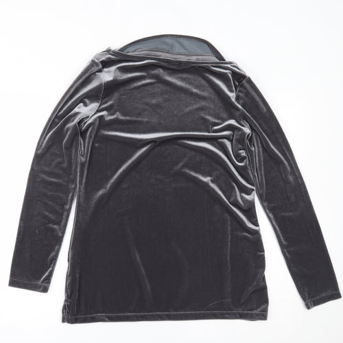 Lands' End Womens Silver   Basic Blouse Size S