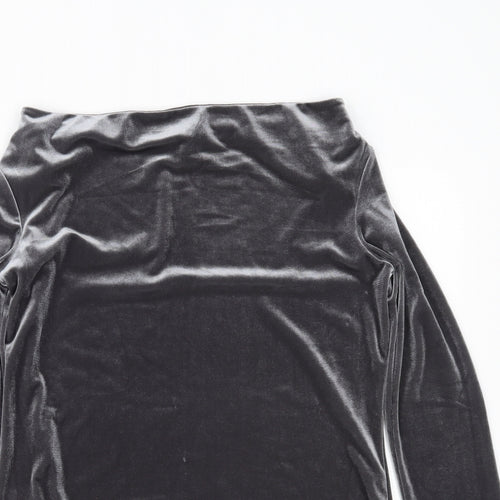 Lands' End Womens Silver   Basic Blouse Size S