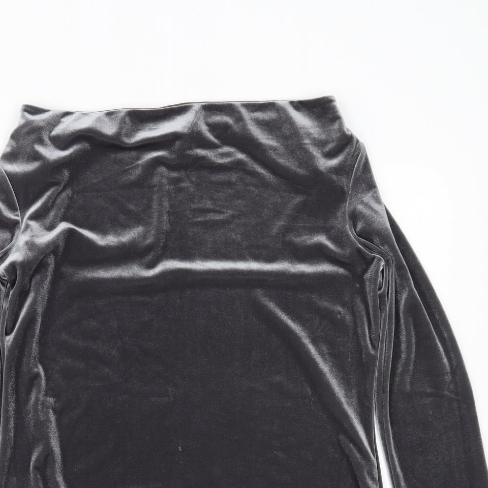 Lands' End Womens Silver   Basic Blouse Size S