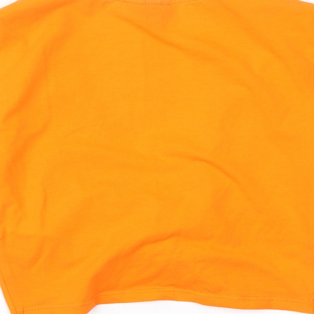 Topshop Womens Orange   Cropped T-Shirt Size 8