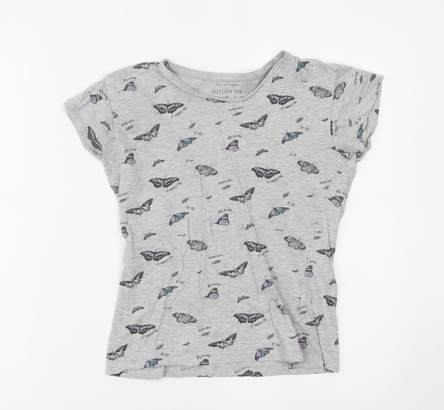 Primark Womens Grey   Basic T-Shirt Size 6