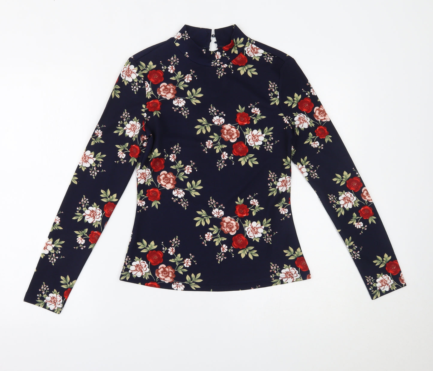 SheIn Womens Blue Floral  Basic Blouse Size XS