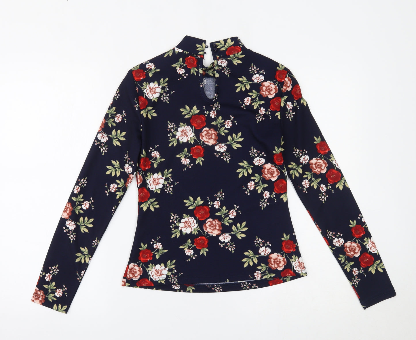 SheIn Womens Blue Floral  Basic Blouse Size XS