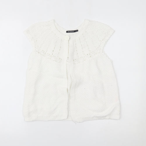 Primark Womens White   Cardigan Jumper Size 14