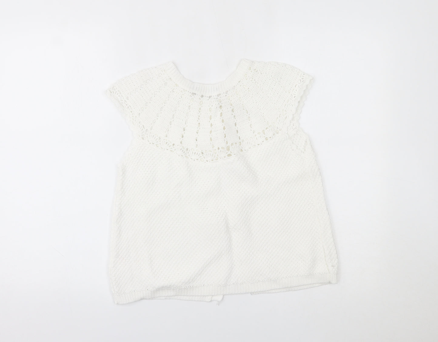 Primark Womens White   Cardigan Jumper Size 14