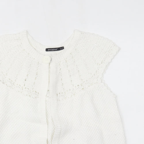 Primark Womens White   Cardigan Jumper Size 14