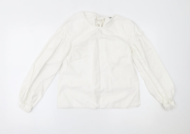 Topshop Womens White   Basic Blouse Size 6