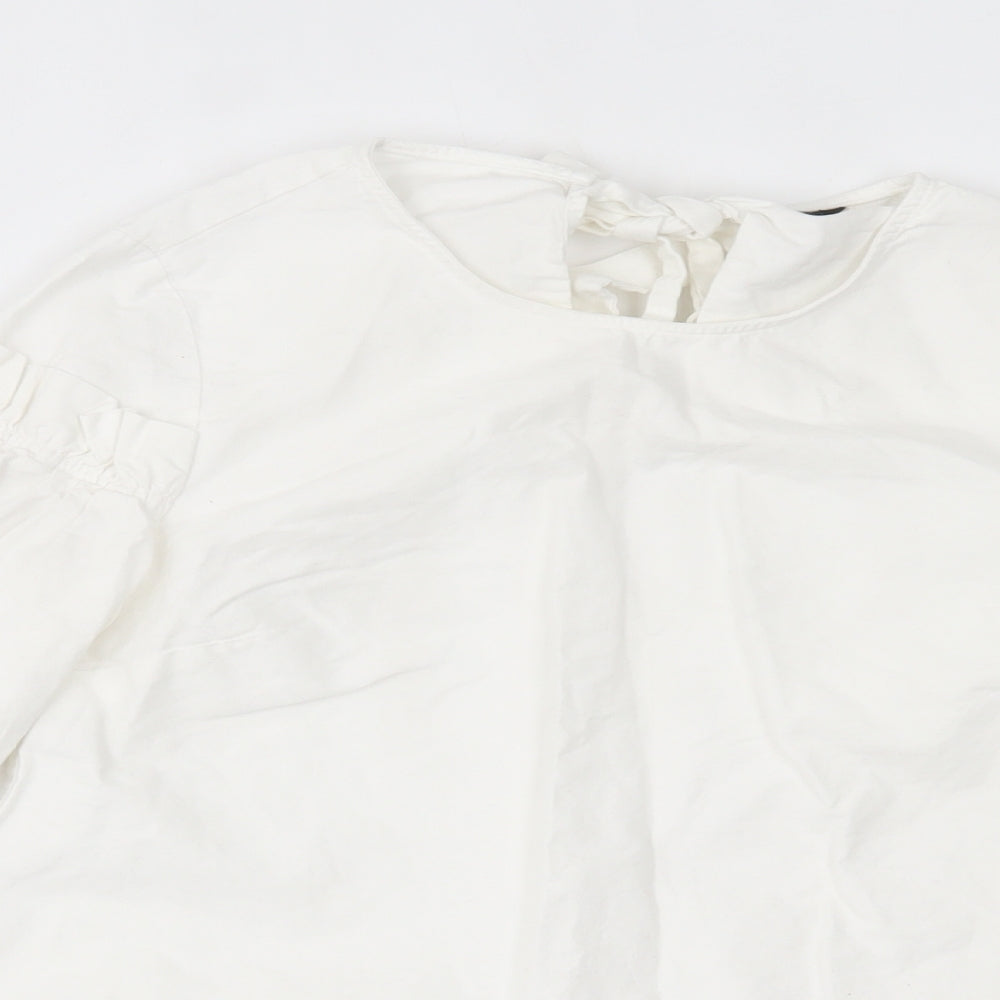 Topshop Womens White   Basic Blouse Size 6