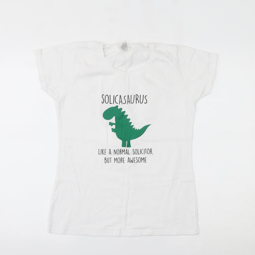 Fruit of the Loom Womens White   Basic T-Shirt Size S
