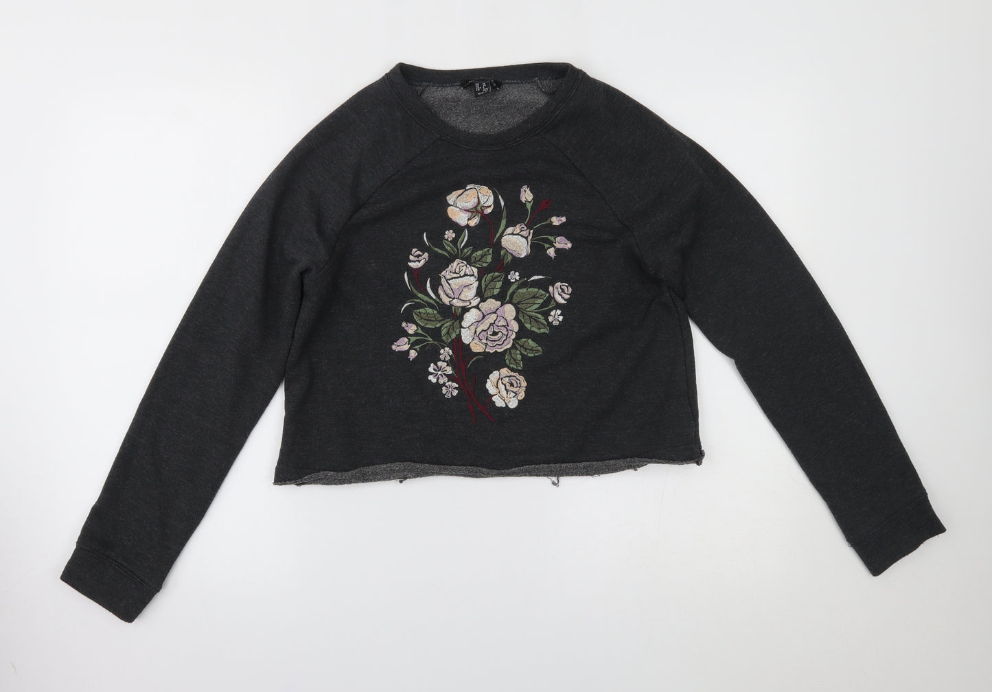 New Look Womens Grey   Pullover Sweatshirt Size 10