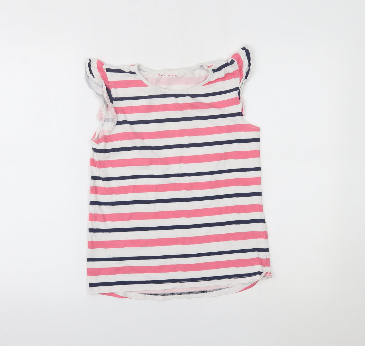 Nutmeg Girls Multicoloured Striped  Basic T-Shirt Size 12-13 Years