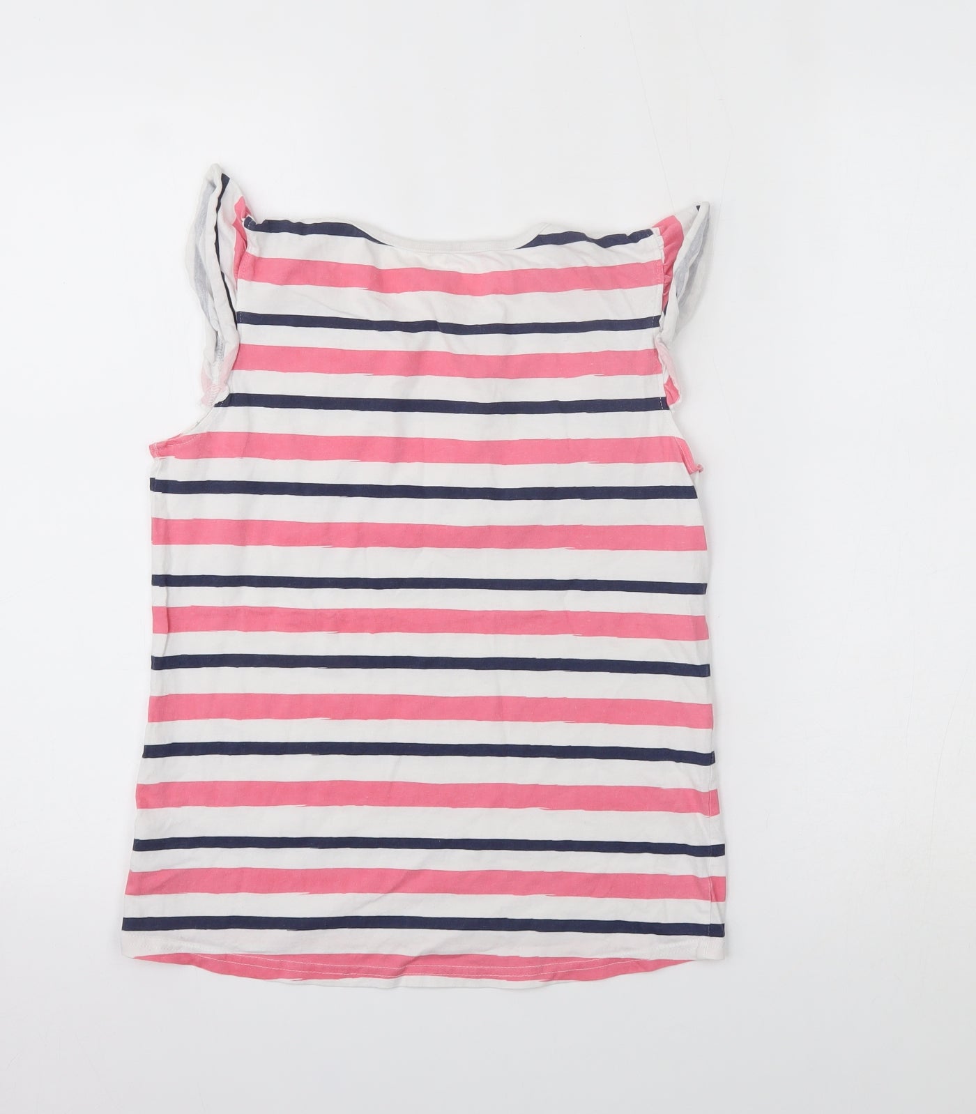 Nutmeg Girls Multicoloured Striped  Basic T-Shirt Size 12-13 Years