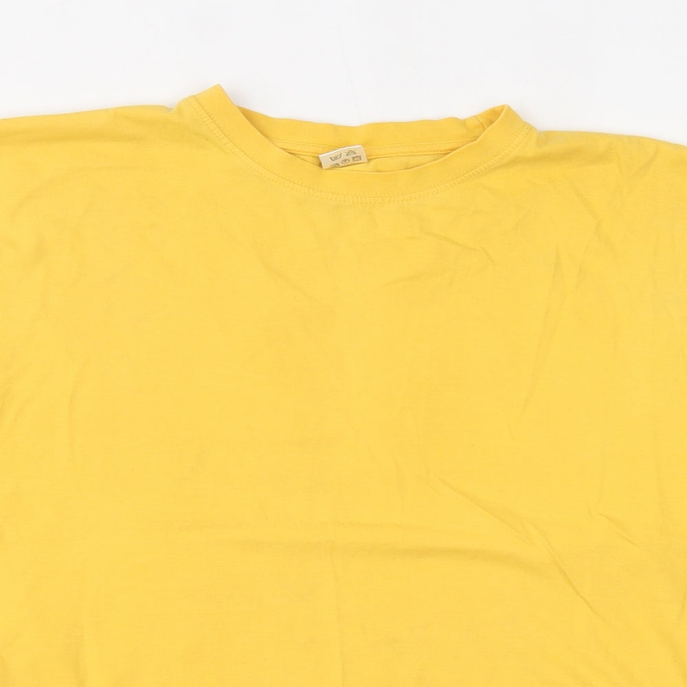 Preworn Boys Yellow   Basic T-Shirt Size 15-16 Years