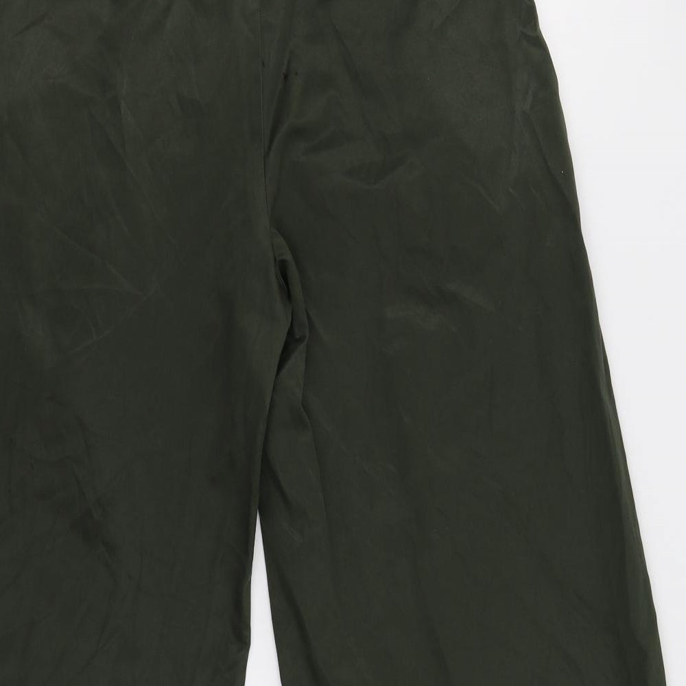 M&S Womens Green   Cropped Trousers Size 10 L22 in