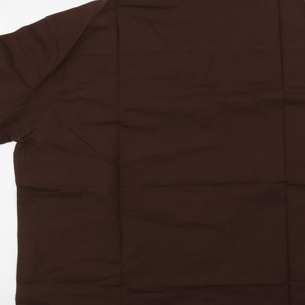 Derek Rose Mens Brown    Button-Up Size L
