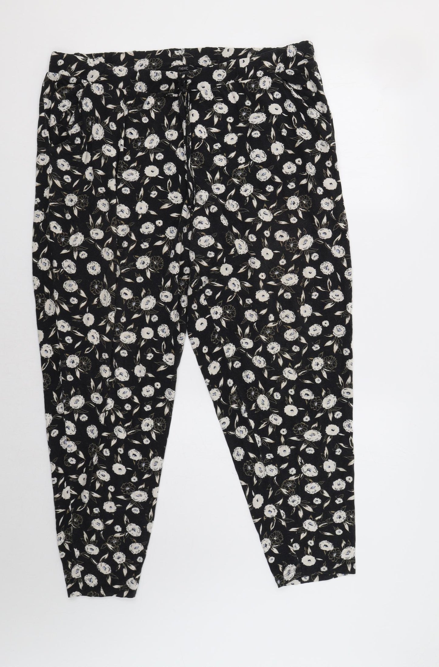 NEXT Womens Black Floral   Lounge Pants Size 18