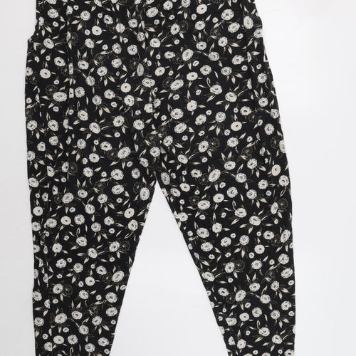 NEXT Womens Black Floral   Lounge Pants Size 18