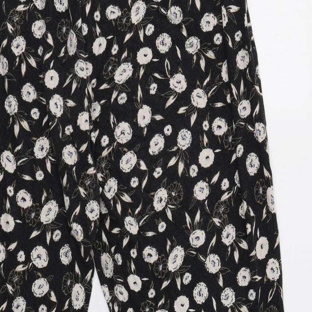 NEXT Womens Black Floral   Lounge Pants Size 18