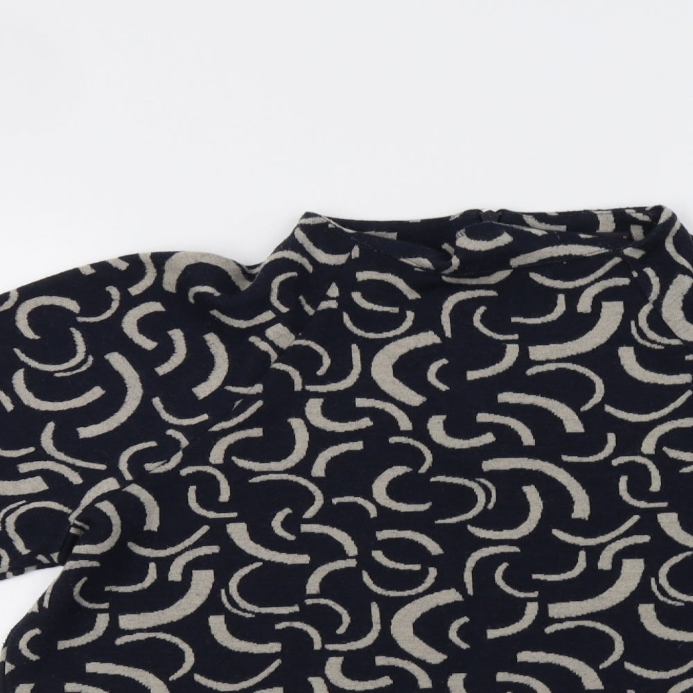 M&S Womens Blue Geometric  Pullover Jumper Size 16