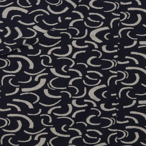 M&S Womens Blue Geometric  Pullover Jumper Size 16