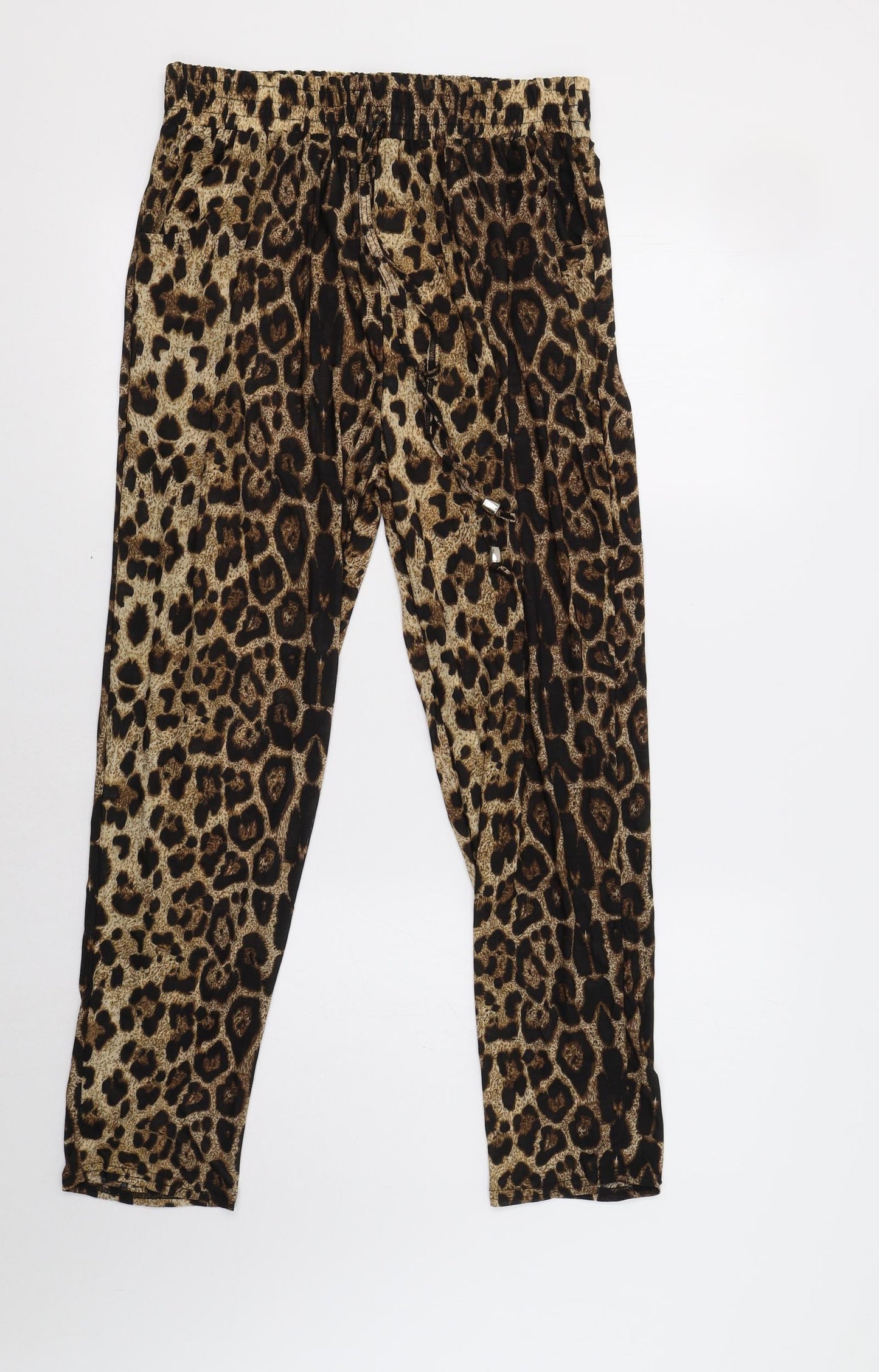 Preworn Womens Brown Animal Print   Lounge Pants Size L