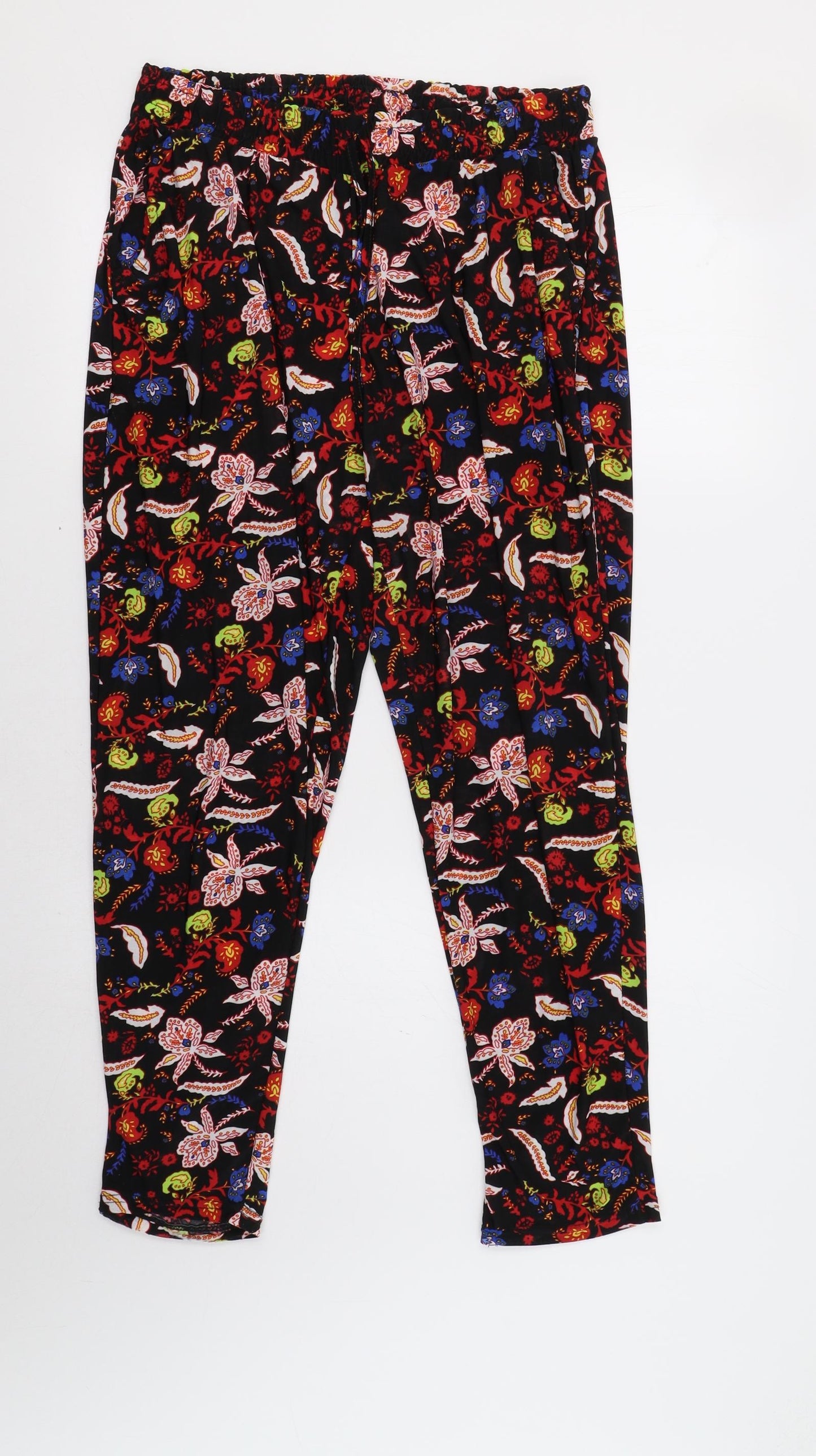 Preworn Womens Black Floral   One Piece Size L