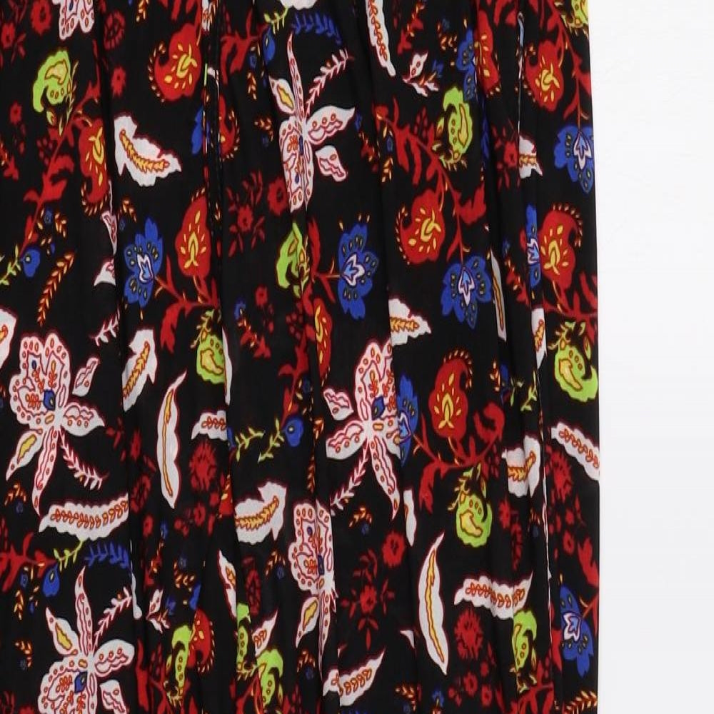 Preworn Womens Black Floral   One Piece Size L