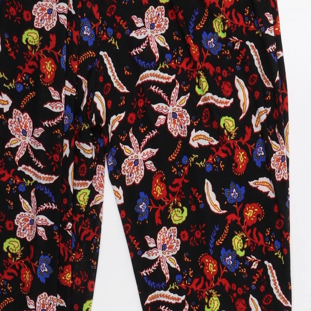 Preworn Womens Black Floral   One Piece Size L