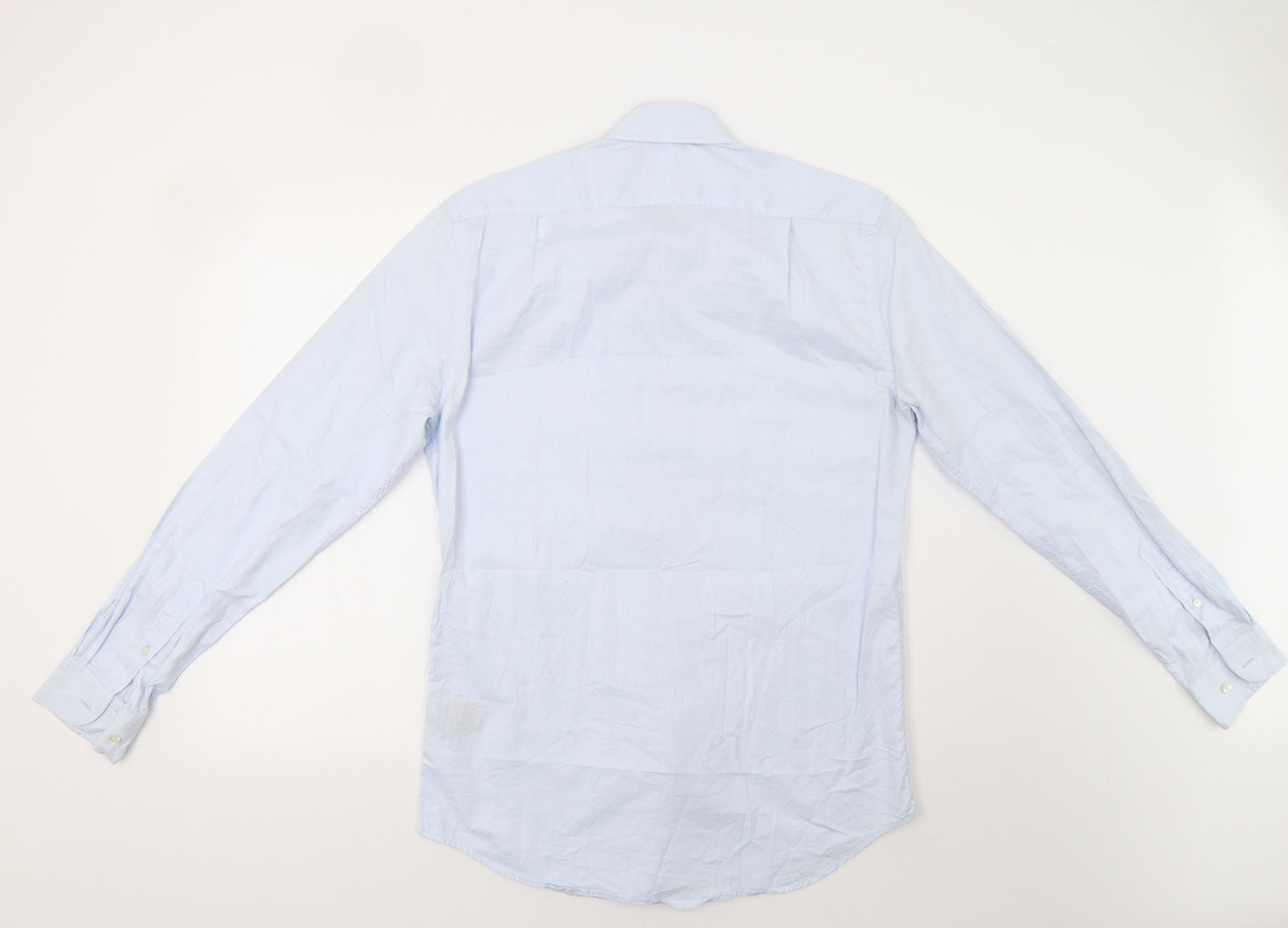 Hardy Amies Mens Blue    Dress Shirt Size 15.5