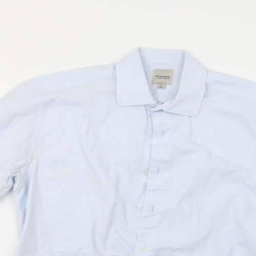 Hardy Amies Mens Blue    Dress Shirt Size 15.5