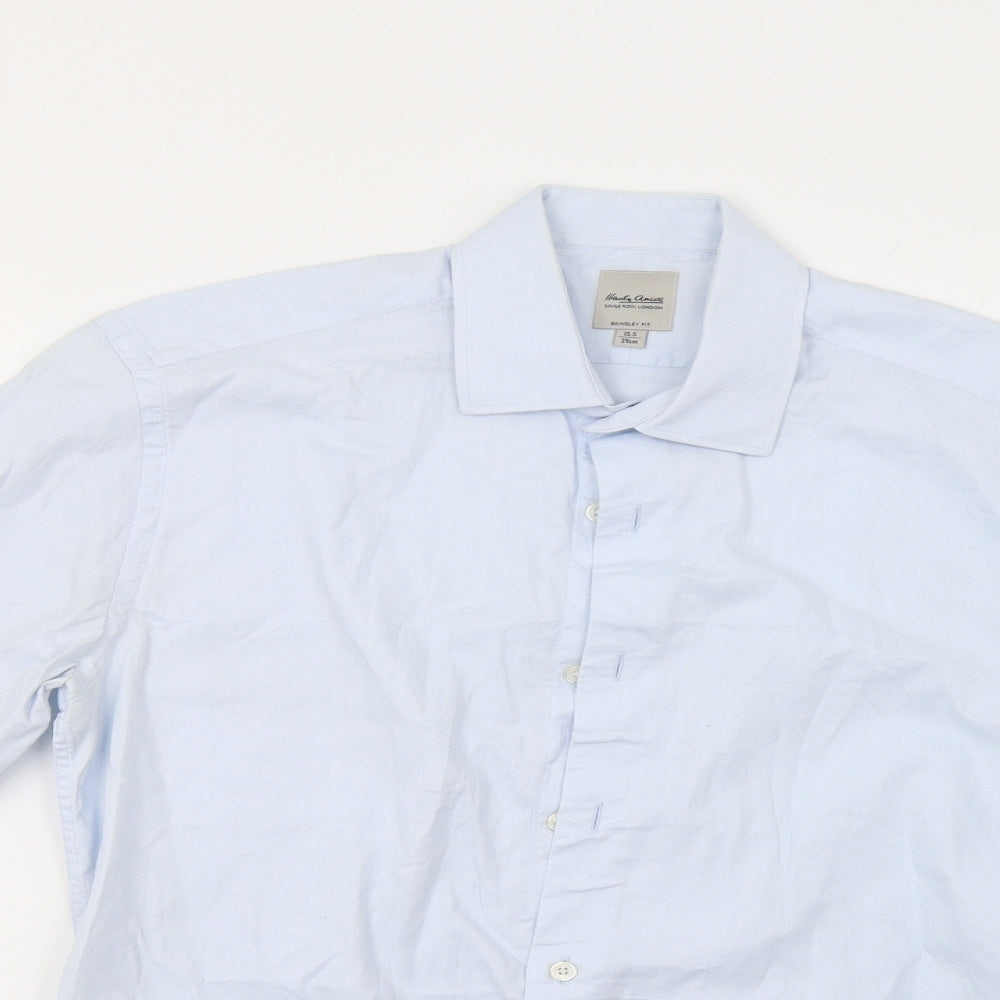 Hardy Amies Mens Blue    Dress Shirt Size 15.5